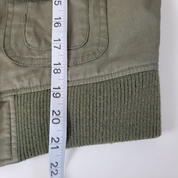𝅺LOVE Tree Utility Style Hooded Jacket Army Green L - Picture 10 of 12